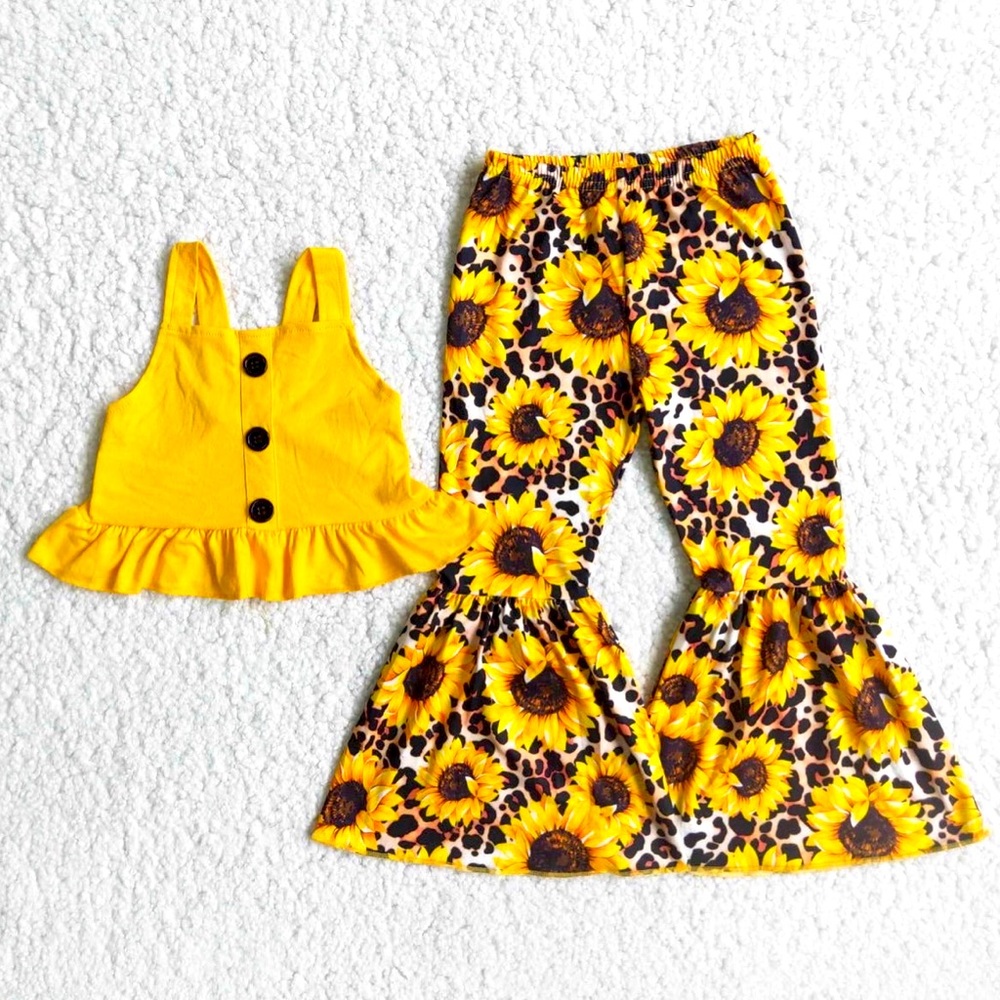Toddler girl sunflower set